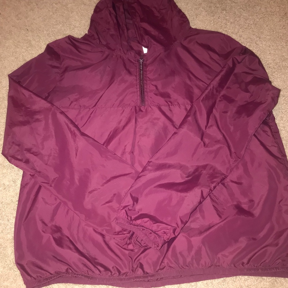 PINK women’s half zip pullover windbreaker